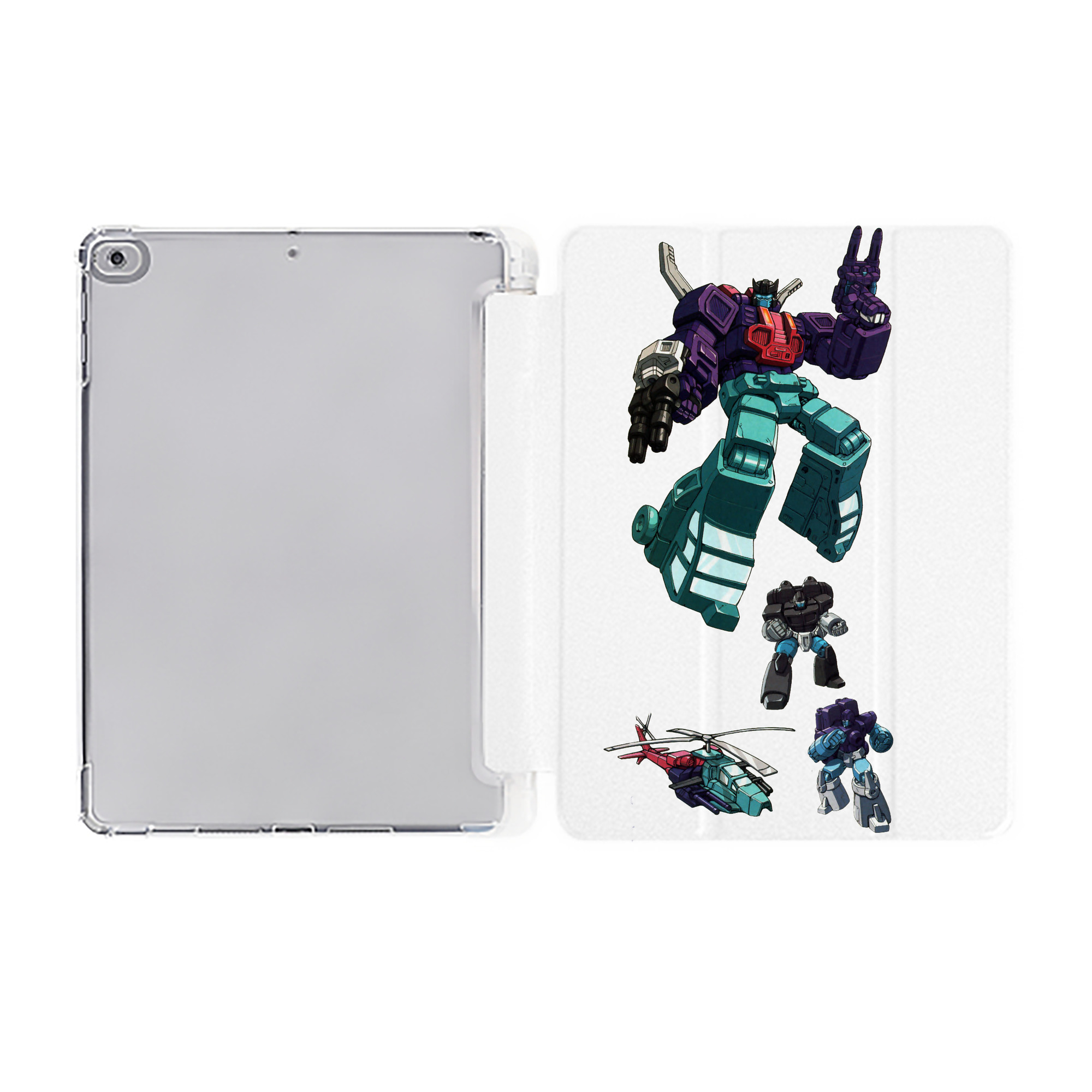 （画像用）  IPad ケース ペン収納付き 三つ折りスタンド PUレザー×シリコン 対応機種9.5/10.5/10.9インチ